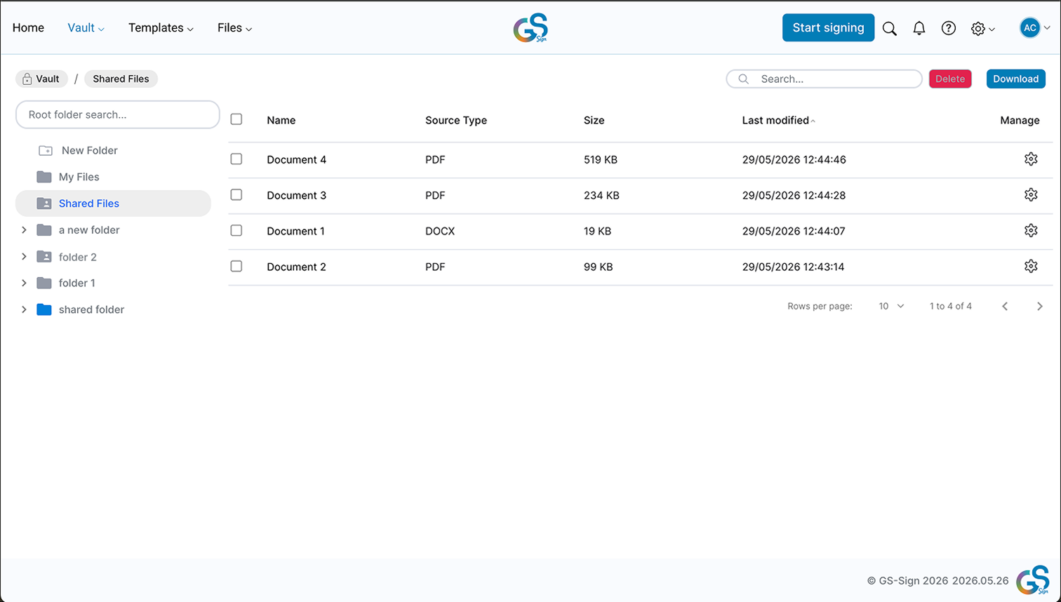 Streamlined Workflows dashboard screenshot